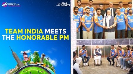 Team India meets the honorable Prime Minister to present the #T20WorldCup