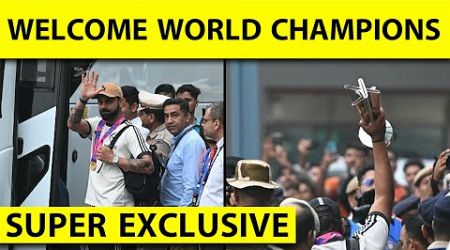 EXCLUSIVE: TEAM INDIA ARRIVAL VISUALS, DELHI AIRPORT पर जश्न से हुआ WORLD CHAMPIONS का WELCOME I