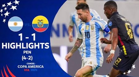 Argentina vs Ecuador 1-1 PENALES (4-2) RESUMEN | Copa América 2024