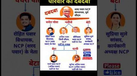 पार्टी और सत्ता में पवार परिवार का दबदबा #india #ncp #maharashtra #loksabhaelection2024