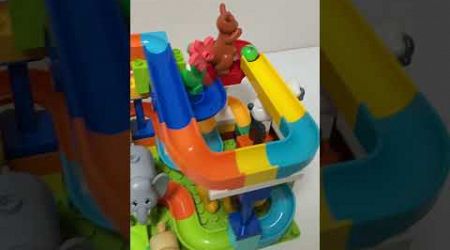 Satisfying Building Blocks Marble Run ASMR Very popular! Super cute animal block coasters ShortVideo
