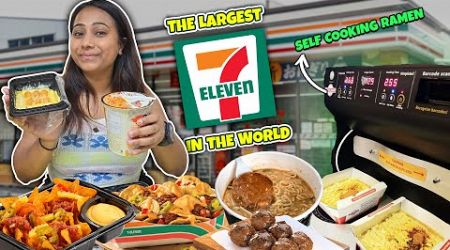 Eating at The LARGEST 7-Eleven in Bangkok ! CAFE inside a Convenience Store