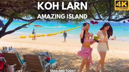 [4K] The best island near Pattaya - Koh Larn. Amazing and beautiful! Thailand today 2024