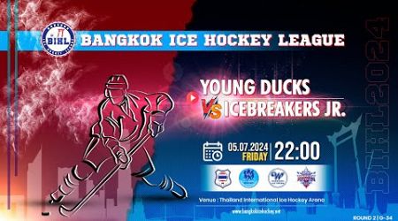 YOUNG DUCKS vs ICEBREAKERS JR. | Bangkok Ice Hockey League 2024 : Round 2 - Game 34