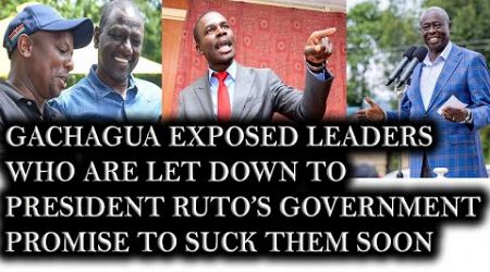 Gachagua Exposed Leaders In Government Who Are Letting Down President Ruto/Oscar Sudi Warns Rigathi.