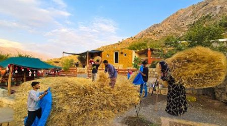 Completing Milad &amp; Mahin&#39;s House Roof and Harvesting Wheat with Amir&#39;s Family