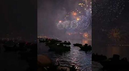 Fireworks from Yacht in Cannes 