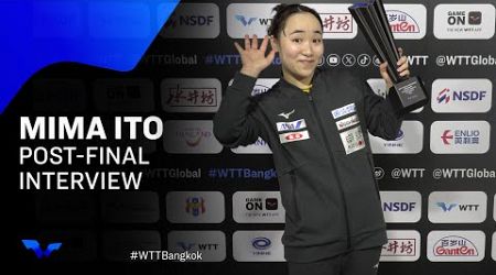 Mima Ito Post-Final Interview | WTT Star Contender Bangkok 2024