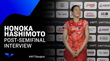 Honoka Hashimoto Post-Match Interview | WTT Star Contender Bangkok 2024