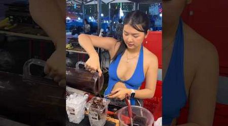 Fresh Chocolate Milk Drink - Thai Street Food