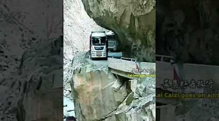 the dangerous roads in heavy trucks #travel #nature