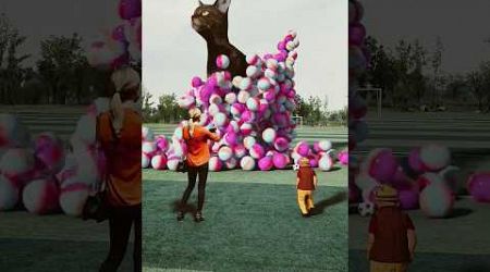 The mascot placed on the football field is popular, co-produced, creative and new s #shorts