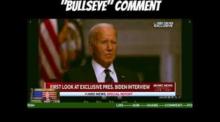 Biden Defends Trump &quot;BULLSEYE&quot; Comment #shorts #politics #trump