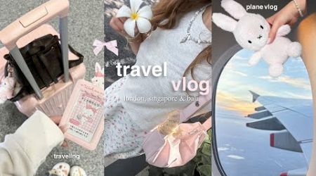 ultimate travel vlog: london, singapore &amp; bali - plane rides, aesthetic cafe, beach