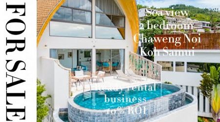 Overview Sea view villa FOR SALE, Koh Samui, Thailand. Ready rental business.