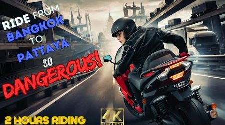 SO DANGEROUS!! | Full ride BANGKOK to PATTAYA | INSTA360 X4