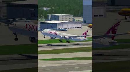 Qatar Airlines B777 Takeoff from Edmonton International Airport