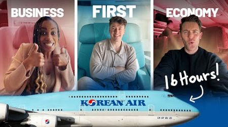 Reviewing EVERY CABIN on Korean Air 16 Hour Flight | First Class, Business, Nicky in Economy!