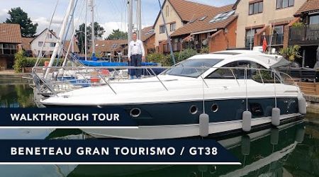 Beneteau GT38 Gran Tourismo Walkthrough Tour Yacht Tour Volvo Penta Joystick Control Sports Cruiser
