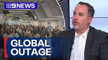 Global IT outage: Unprecedented catastrophe wipes out business systems | 9 News Australia