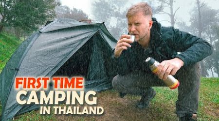 First Time Camping in The Rain / Alone in the Mountains / Thailand Motorbike Tour