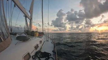 Sunrise on a 52 FT Beneteau Sailboat, Slow TV the Gulf of Mexico #relaxingsounds #sailing #sunrise