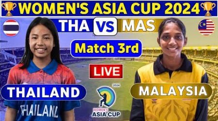 Malaysia Women vs Thailand Women, 3rd Match | MASW vs THAW 3rd Live Score &amp; Commentary W Asia Cup
