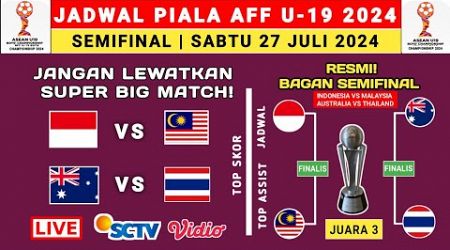 Jadwal Semifinal AFF U19 2024 - Indonesia vs Malaysia - Australia vs Thailand - AFF U19 2024