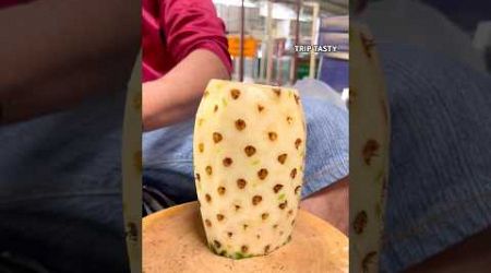 Amazing Pineapple Fruit Peeling skills in Bangkok #shortsvideo