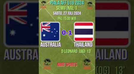 HASIL SEMIFINAL PIALA AFF U19 2024 AUSTRALIA VS THAILAND #news #hasilpialaaffu192024 #football