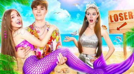 ¿Cómo Convertirse en una Sirena Popular? || Fiesta de Verano con Sirenas