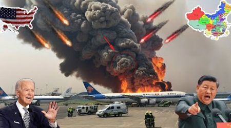 The World is Shocked! International Airport in China Hit by Thousands of US Missiles