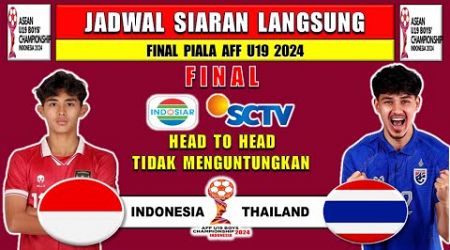 Jadwal Final Piala AFF U19 2024 - Indonesia vs Thailand - Head To Head