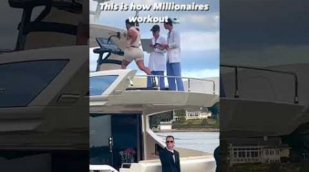 This is how you workout on a Yacht 