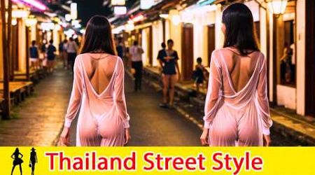 July 2024 Street Fashion Thailand. How people dress in Phuket in the hot summer. Street Style 2024