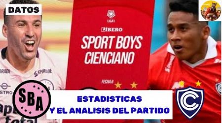 Revisamos estadísticas, datos y análisis del Sport Boys vs Cienciano en la Liga 1