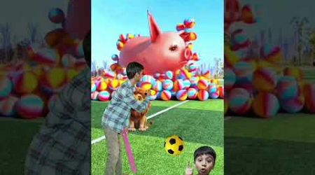 The mascot ostrich vibrato assistant on the football field is popular 3D 