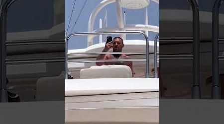 Conor McGregor is spotted on board his yacht , talking on his phone. #mcgregor #marbella #yatch