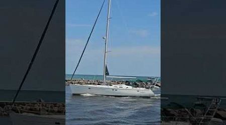 Sailboat at the Venice Florida Jetty #Sailboat #VeniceFlorida #JettyAdventure