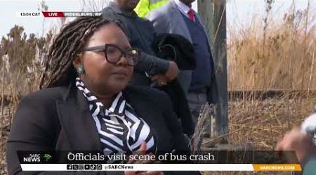 Mpumalanga crash | Basic Education minister Siviwe Gwarube visits scene of scholar transport crash