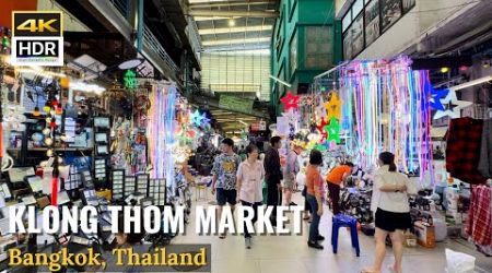 Best Shopping For Lighting, Tools, Accessories: Klong Thom Market Bangkok, Thailand [4K HDR]