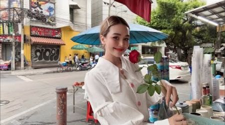 LIVE Street Cafe! - Happy Friday ☺️ PloySai Coffee Lady in Bangkok Thailand