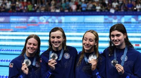 Katie Ledecky becomes the most decorated female Olympic swimmer of all time