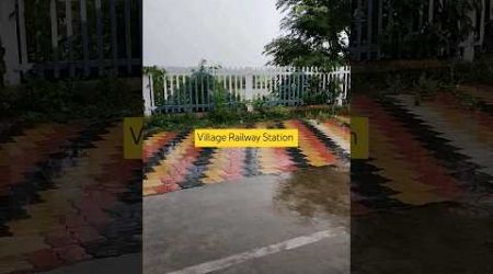 Peaceful Village Indian Railway station.Train Travel video.Rural Village people lifestyle.Platform