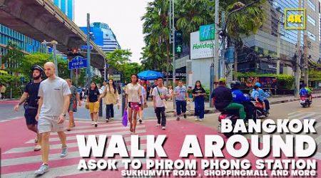 Walk through ASOK , Bangkok / Sukhumvit Road &amp; Shopping mall (August 2024)