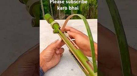 bamboo creation with hydraulic spiring#lighter #toygan #trending #funny #tools #popular #shorts