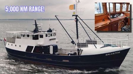 €495K Long-Range Custom Steel Converted Trawler Yacht FOR SALE!