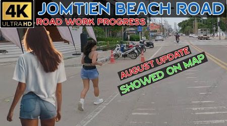 Jomtien Beach Road Work I show on animated maps 2nd August 2024 Friday Pattaya Thailand