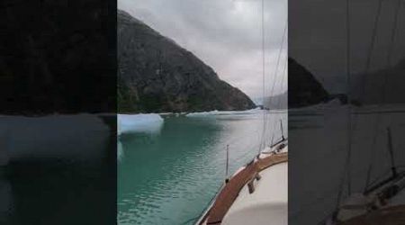 Blue ice in Tracy arm. AK #boat #alaska #boatlife #sailboating #sailboat