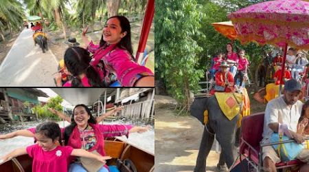 Thailand m Elephant ride | floating market | Sitara yaseen Thailand vlog